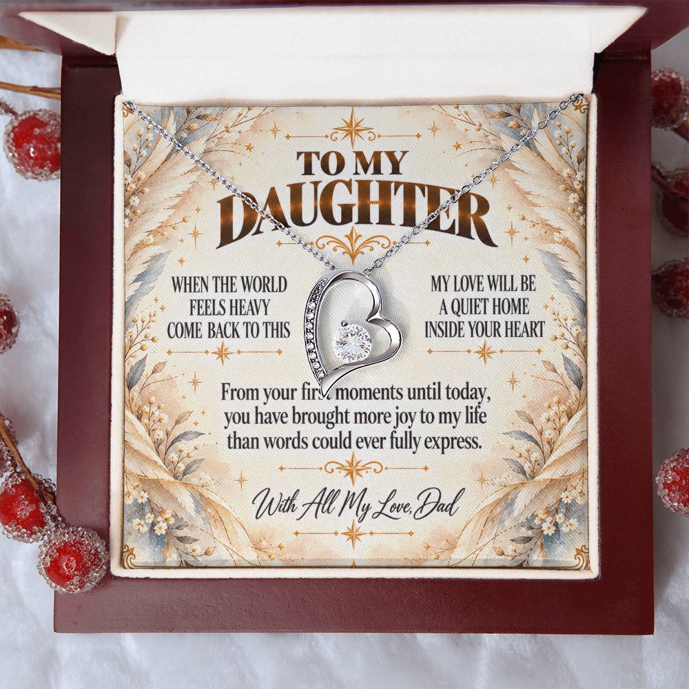 C397 - May You Never Outgrow The Truth That You Are Deeply Loved Completely Valued And Forever My Daughter - Forever Love Necklace