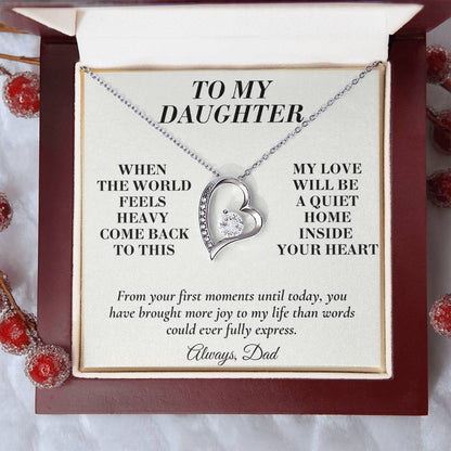 C147 - May You Never Outgrow The Truth That You Are Deeply Loved Completely Valued And Forever My Daughter - Forever Love Necklace