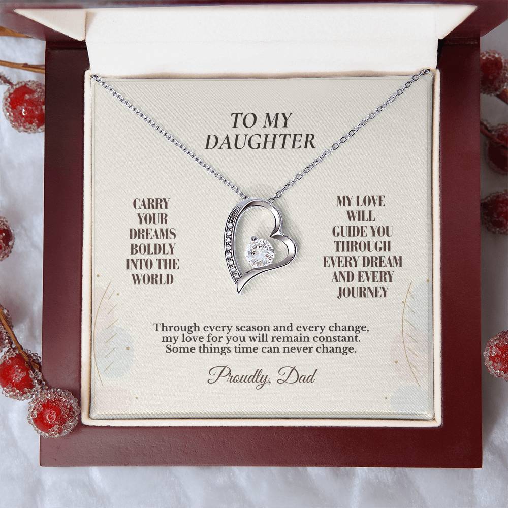 C118 - Carry Your Dreams Boldly And Carry My Love Gently Wherever You Go - Forever Love Necklace