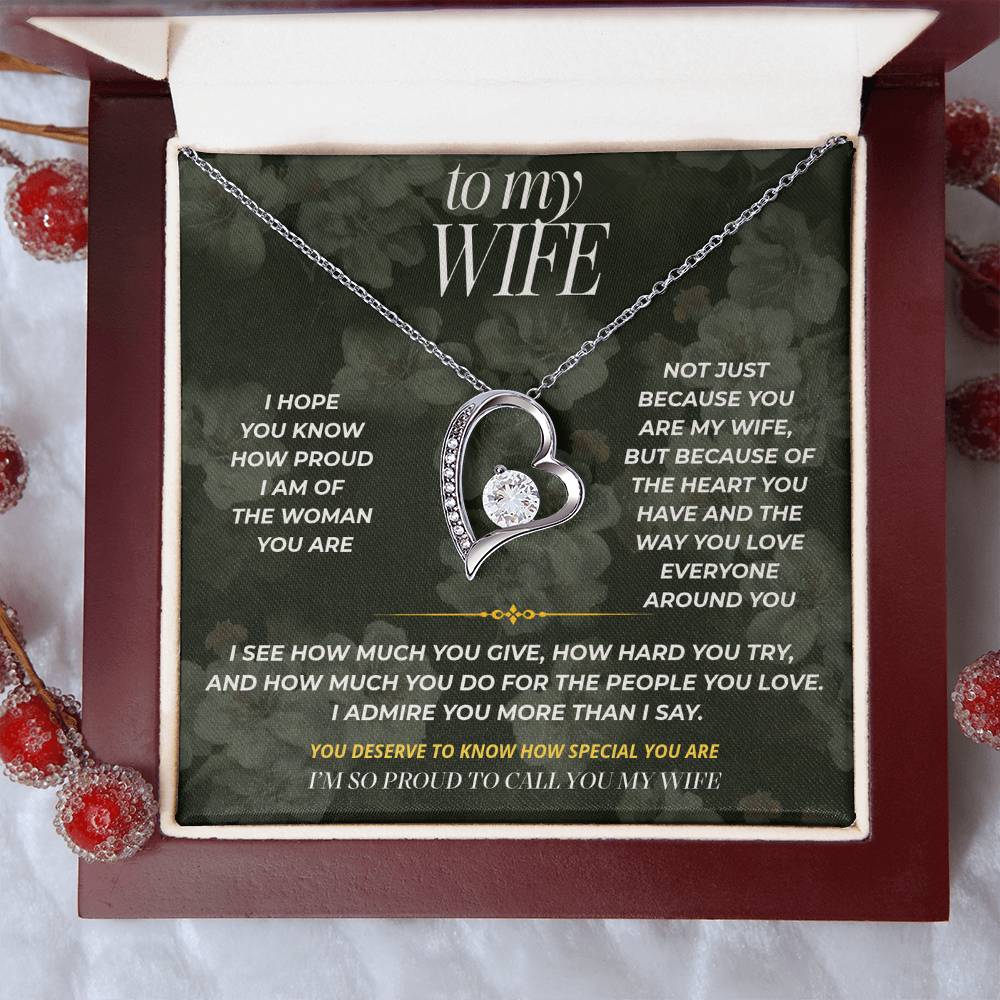 S88 - I’m Proud To Call You My Wife – Forever Love Necklace From Husband