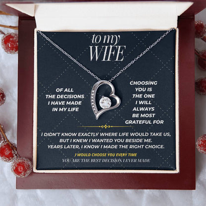 S101 - You’re The Best Decision I Ever Made – Forever Love Necklace From Husband