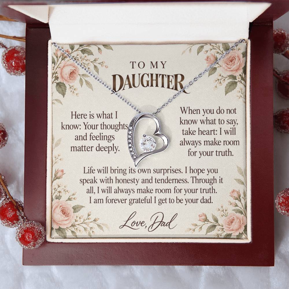 C575 - The Kitchen Table Talks And The Words I Hope You Always Remember - Forever Love Necklace