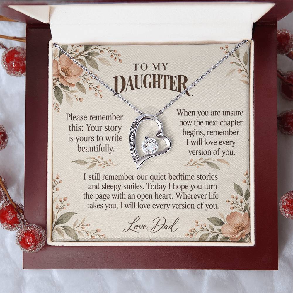 C516 - The Bedtime Stories We Shared And Quiet Words For Your Hardest Days - Forever Love Necklace