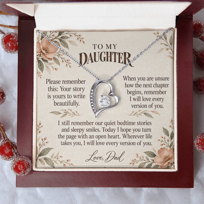 C516 - The Bedtime Stories We Shared And Quiet Words For Your Hardest Days - Forever Love Necklace