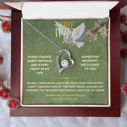 S137 - I’m Thankful Life Led Me To You – Forever Love Necklace From Husband