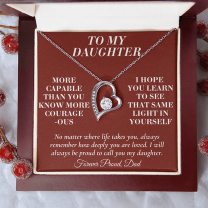C192 - You Have A Heart Worth Protecting A Voice Worth Using And Dreams Worth Chasing - Forever Love Necklace