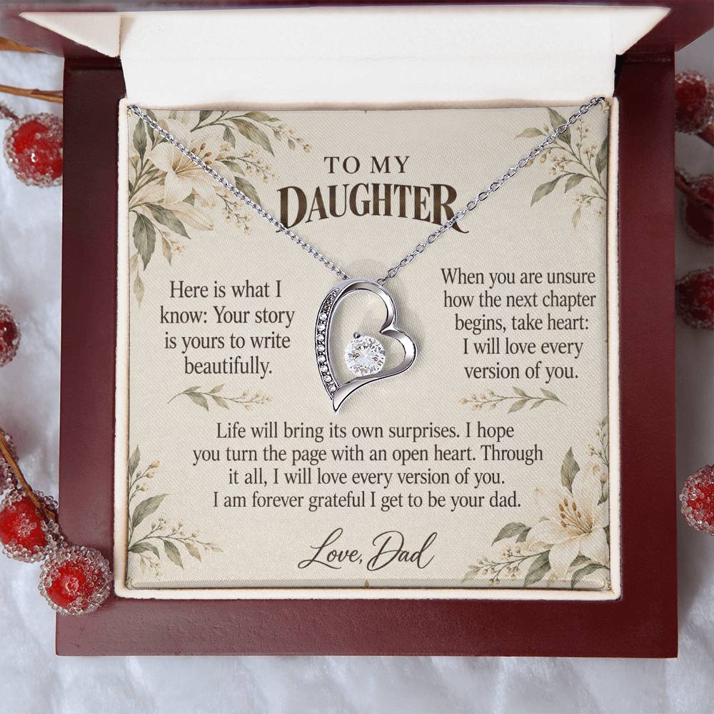 C520 - The Bedtime Stories We Shared And The Words I Hope You Always Remember - Forever Love Necklace