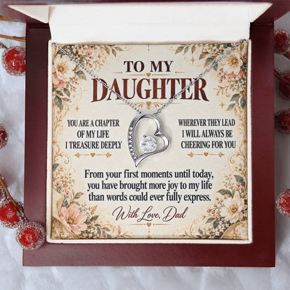 C338 - The Strong Woman You Are Becoming Will Always Remind Me Of The Little Girl I Adore - Forever Love Necklace