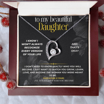 S295 - I’ll Always Love The Woman You Become – Forever Love Necklace From Dad