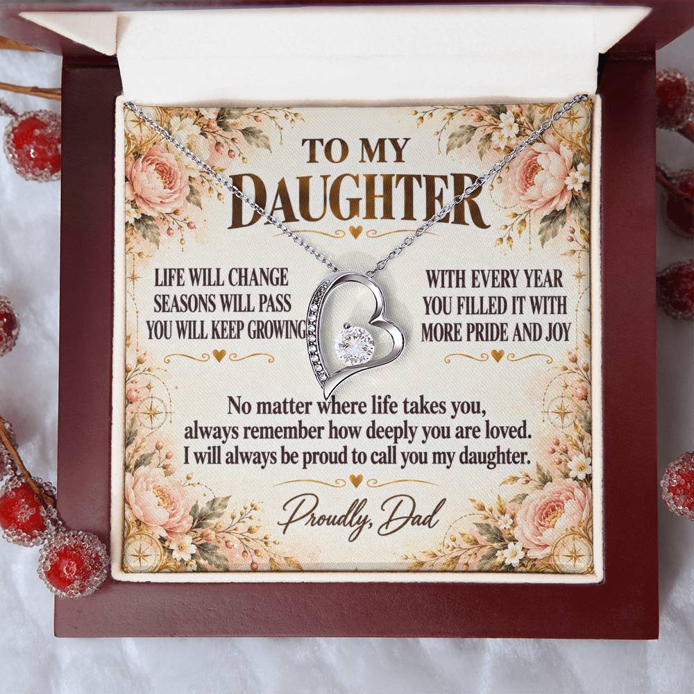 C286 - Every Step You Take Into Your Future Carries A Lifetime Of My Love Behind You - Forever Love Necklace