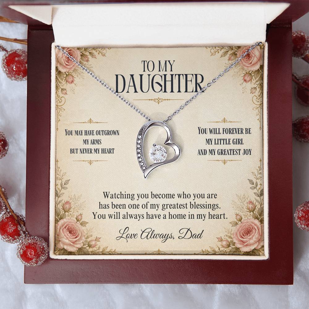 C4 - You Will Forever Be My Little Girl And One Of The Greatest Blessings Of My Life - Forever Love Necklace