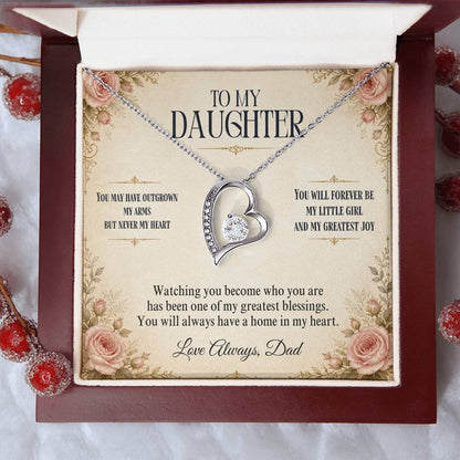 C4 - You Will Forever Be My Little Girl And One Of The Greatest Blessings Of My Life - Forever Love Necklace