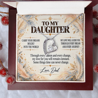 C243 - Wherever Tomorrow Leads You Remember You Have Already Made Your Dad Incredibly Proud - Forever Love Necklace