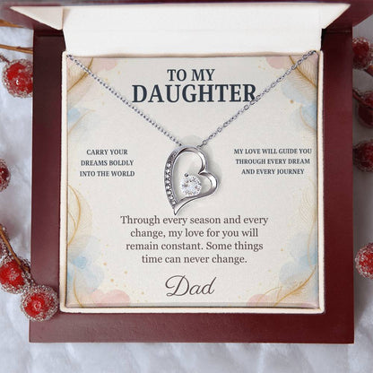 C68 - Carry Your Dreams Boldly And Carry My Love Gently Wherever You Go - Forever Love Necklace