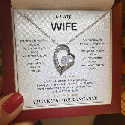 S2 - Thank You For Being Mine – Forever Love Necklace From Husband