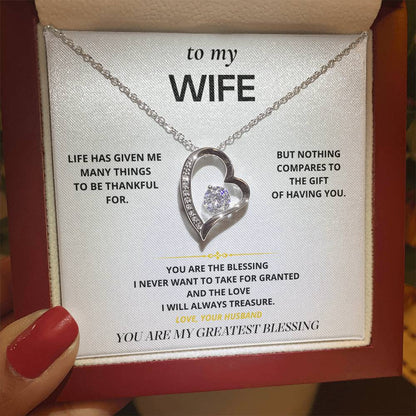 S15 - My Greatest Blessing – Forever Love Necklace From Husband