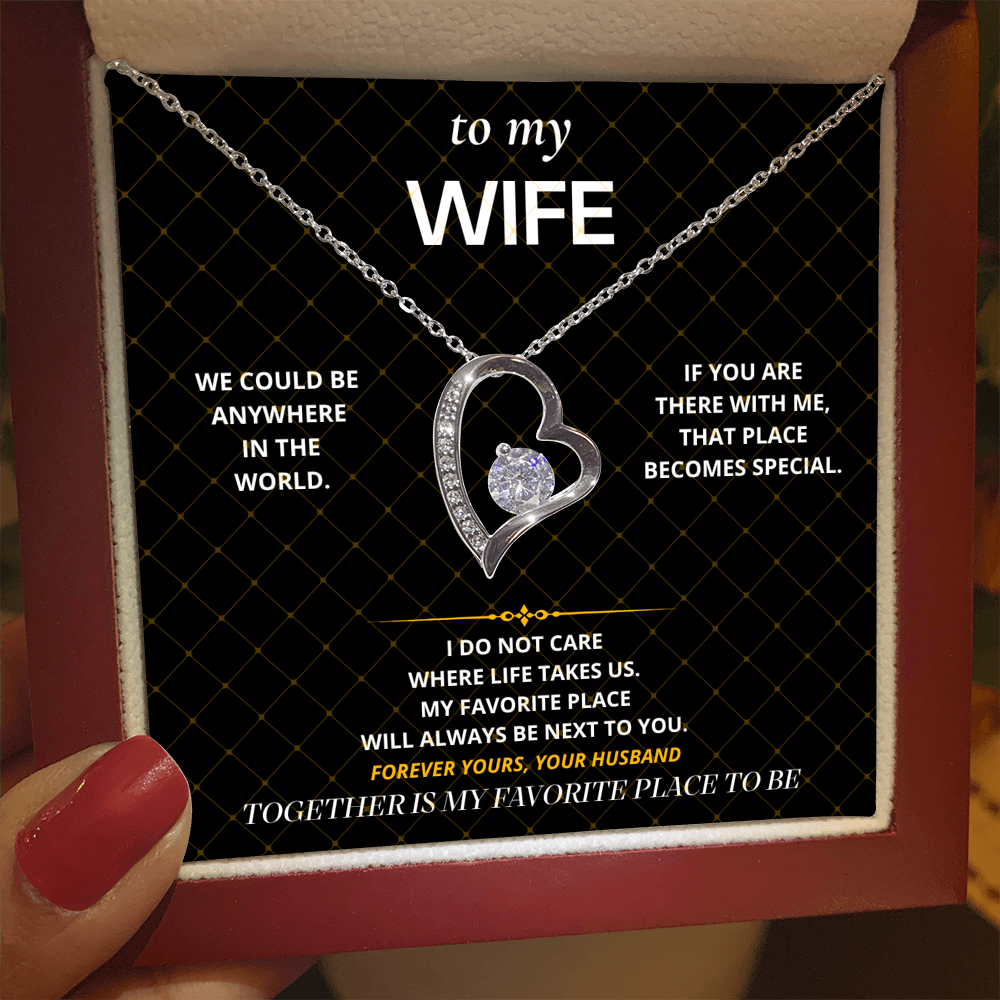 S32 - Together Is My Favorite Place – Forever Love Necklace From Husband