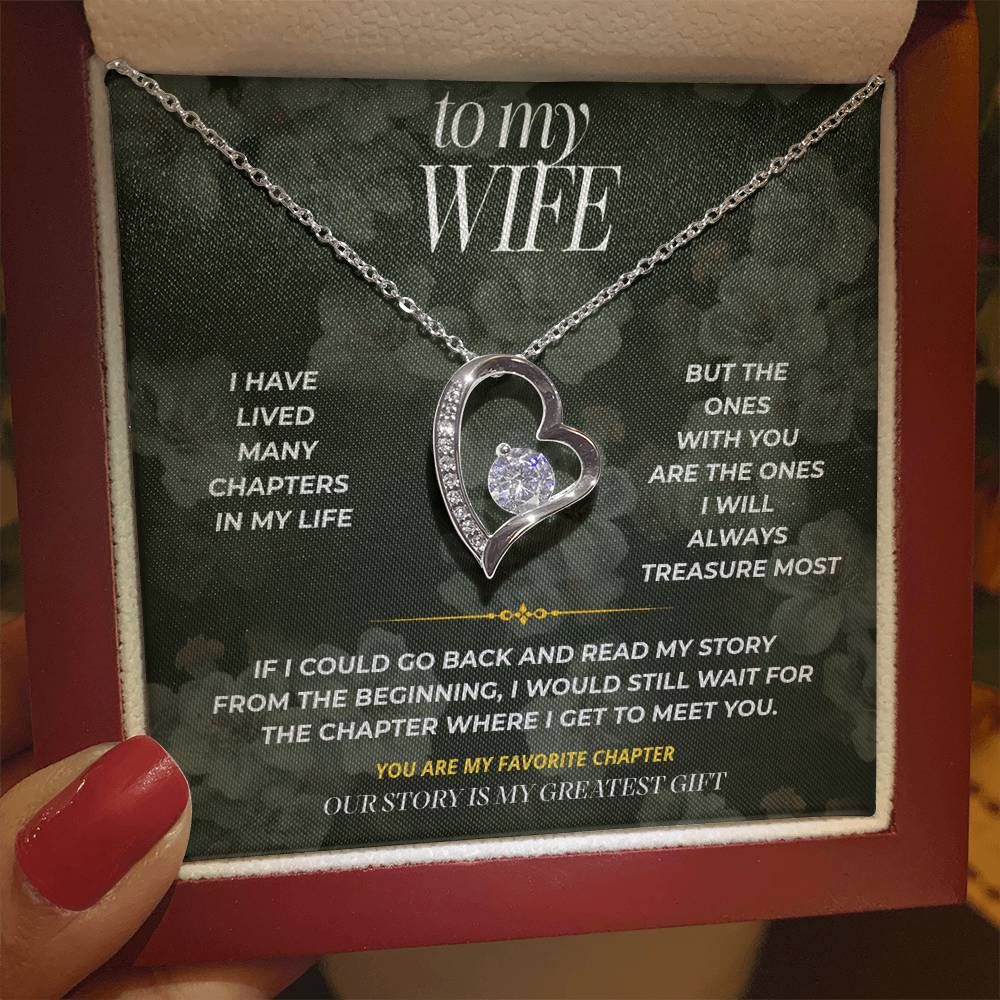 S87 - The Best Part Of My Story Is You – Forever Love Necklace From Husband