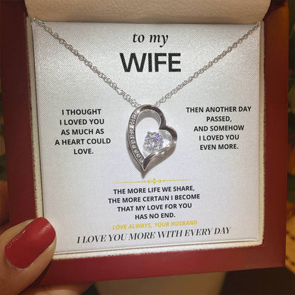S16 - I Love You More Each Day – Forever Love Necklace From Husband