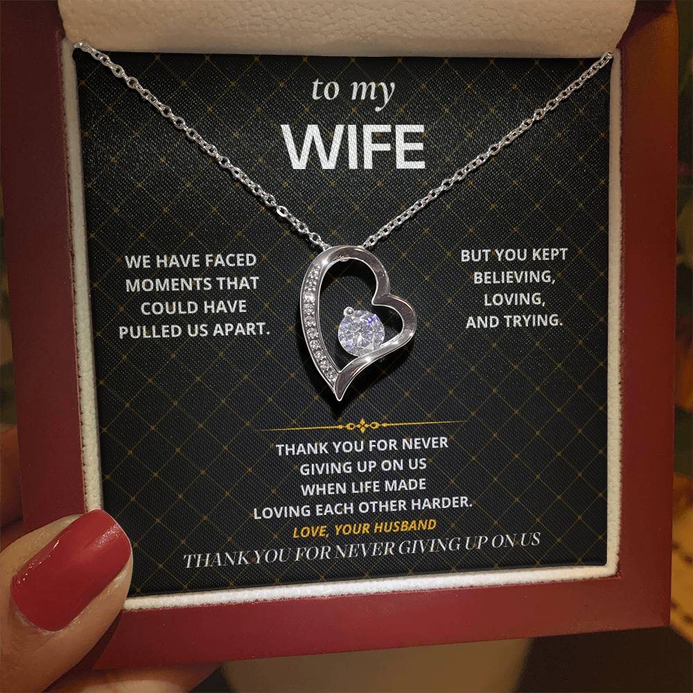 S60 - Thank You For Never Giving Up – Forever Love Necklace From Husband