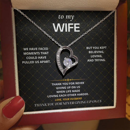 S60 - Thank You For Never Giving Up – Forever Love Necklace From Husband