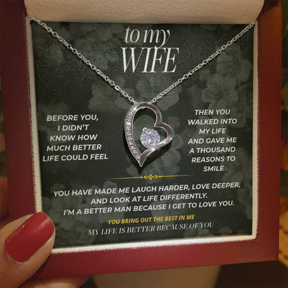 S83 - You Made My Life Better – Forever Love Necklace From Husband
