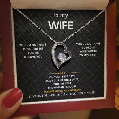 S62 - You Are Enough – Forever Love Necklace From Husband