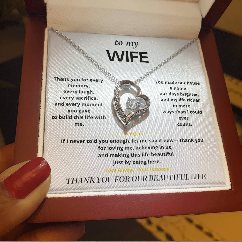 S11 - Thank You For Our Beautiful Life – Forever Love Necklace From Husband