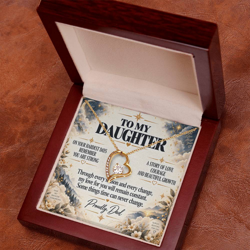 C236 - Every Step You Take Into Your Future Carries A Lifetime Of My Love Behind You - Forever Love Necklace