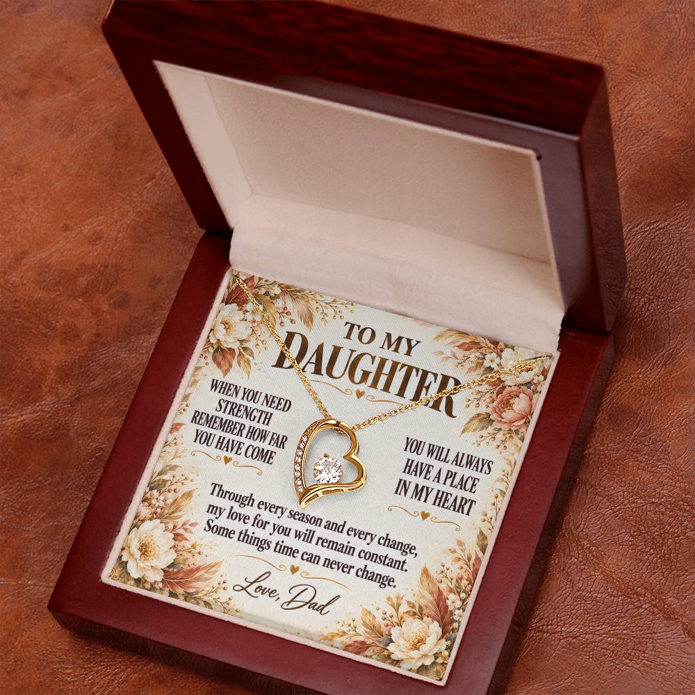 C283 - The World Is Brighter Because You Are In It And My Life Is Better Because You Are My Daughter - Forever Love Necklace