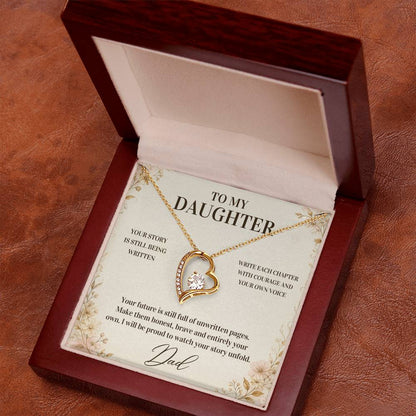 C48 - Your Story Is Only Beginning And I Will Always Be Proud To Watch You Write Every Chapter - Forever Love Necklace