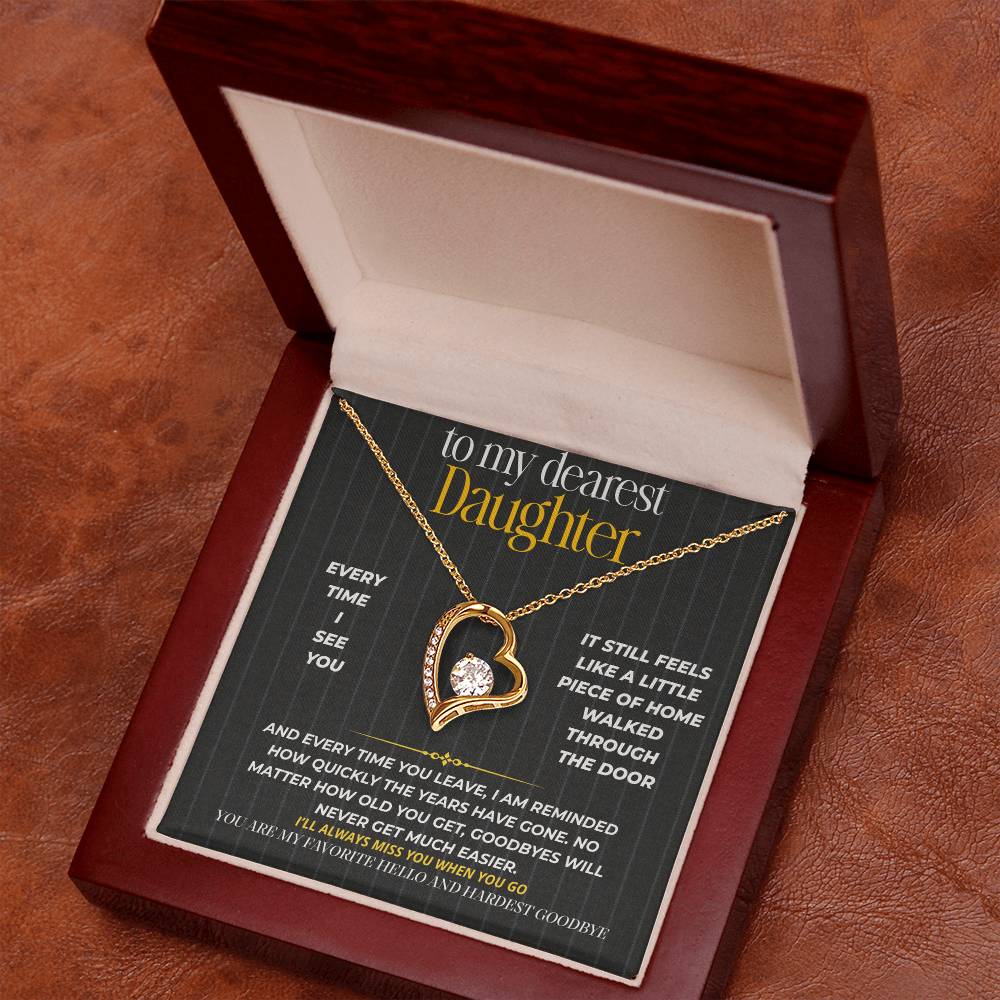 S268 - You Are My Favorite Hello And Hardest Goodbye – Forever Love Necklace From Dad