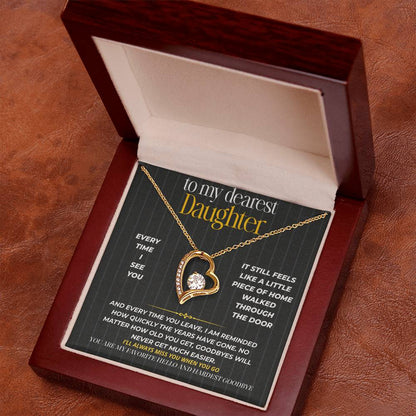 S268 - You Are My Favorite Hello And Hardest Goodbye – Forever Love Necklace From Dad