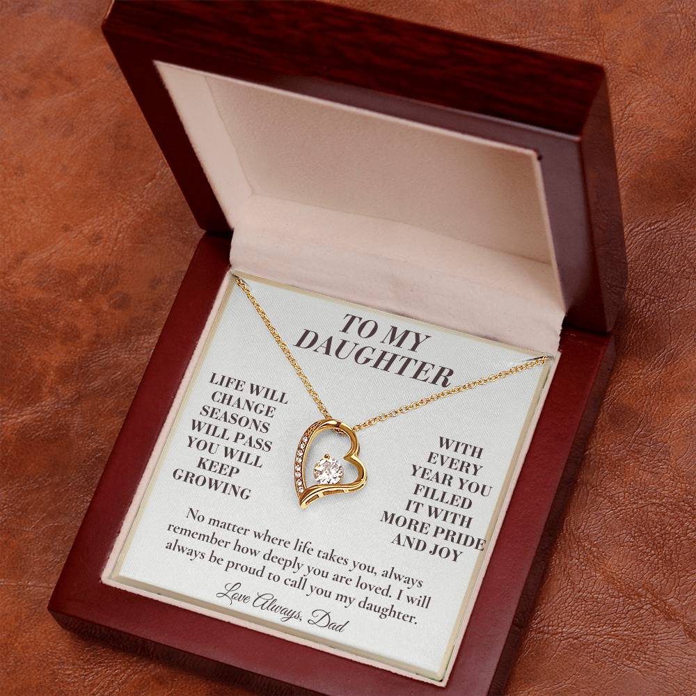 C136 - Every Step You Take Into Your Future Carries A Lifetime Of My Love Behind You - Forever Love Necklace
