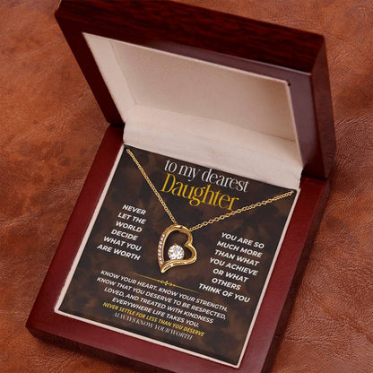 S254 - I Hope You Always Know Your Worth – Forever Love Necklace From Dad