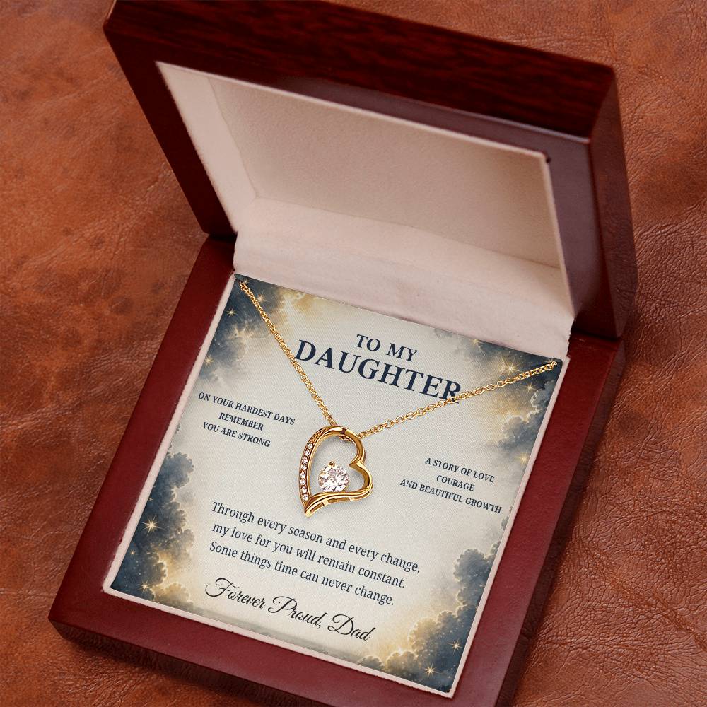 C63 - Even On Your Hardest Days Remember You Are Stronger Than You Think And Never Alone - Forever Love Necklace