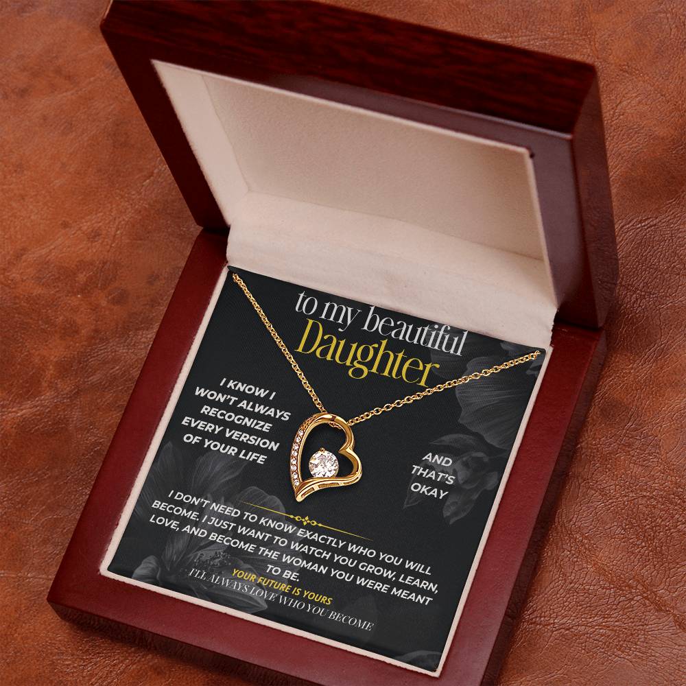 S295 - I’ll Always Love The Woman You Become – Forever Love Necklace From Dad