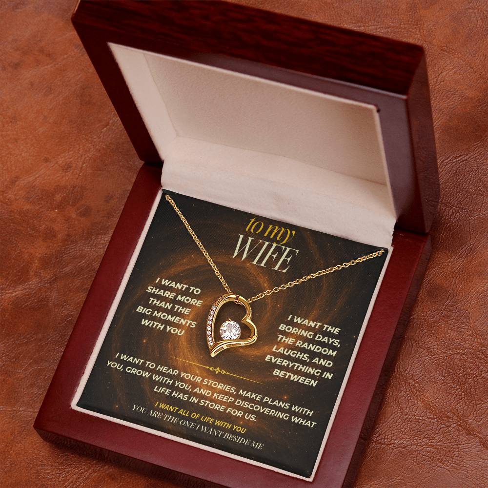 S140 - You Are The One I Want To Share Life With – Forever Love Necklace From Husband