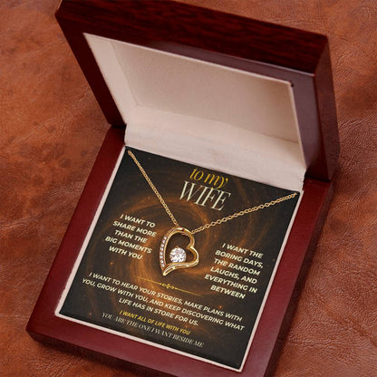 S140 - You Are The One I Want To Share Life With – Forever Love Necklace From Husband