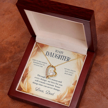 C83 - The World Is Brighter Because You Are In It And My Life Is Better Because You Are My Daughter - Forever Love Necklace