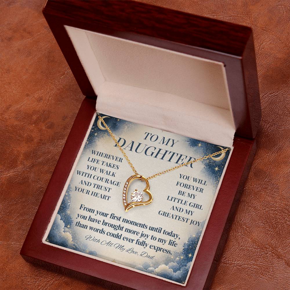 C277 - No Matter How Much You Grow There Will Always Be A Little Girl I Love Beyond Words - Forever Love Necklace