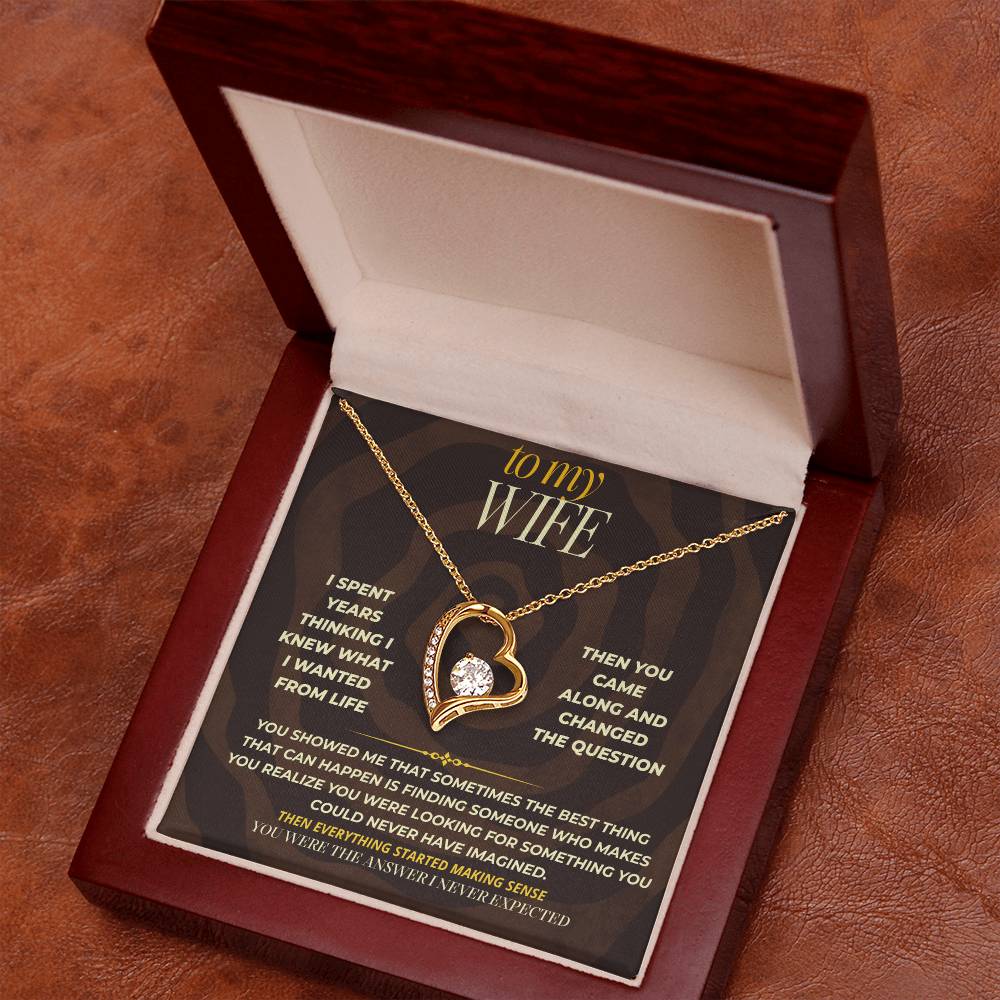 S165 - You Are The Answer I Never Knew I Needed – Forever Love Necklace From Husband