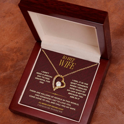 S112 - You Make Me Feel Lucky Every Day – Forever Love Necklace From Husband