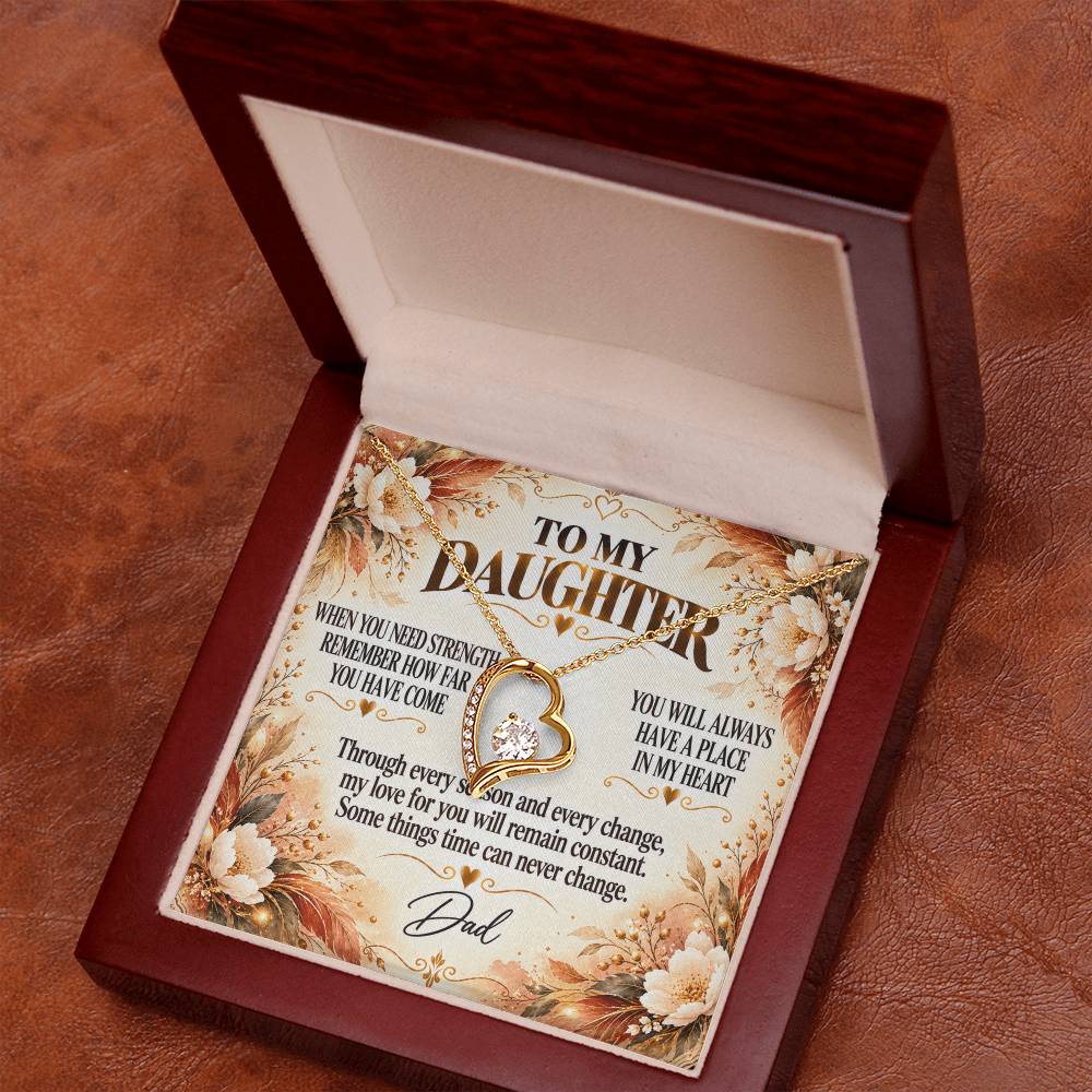 C308 - When You Need Strength Remember You Come From A Love That Never Gives Up On You - Forever Love Necklace
