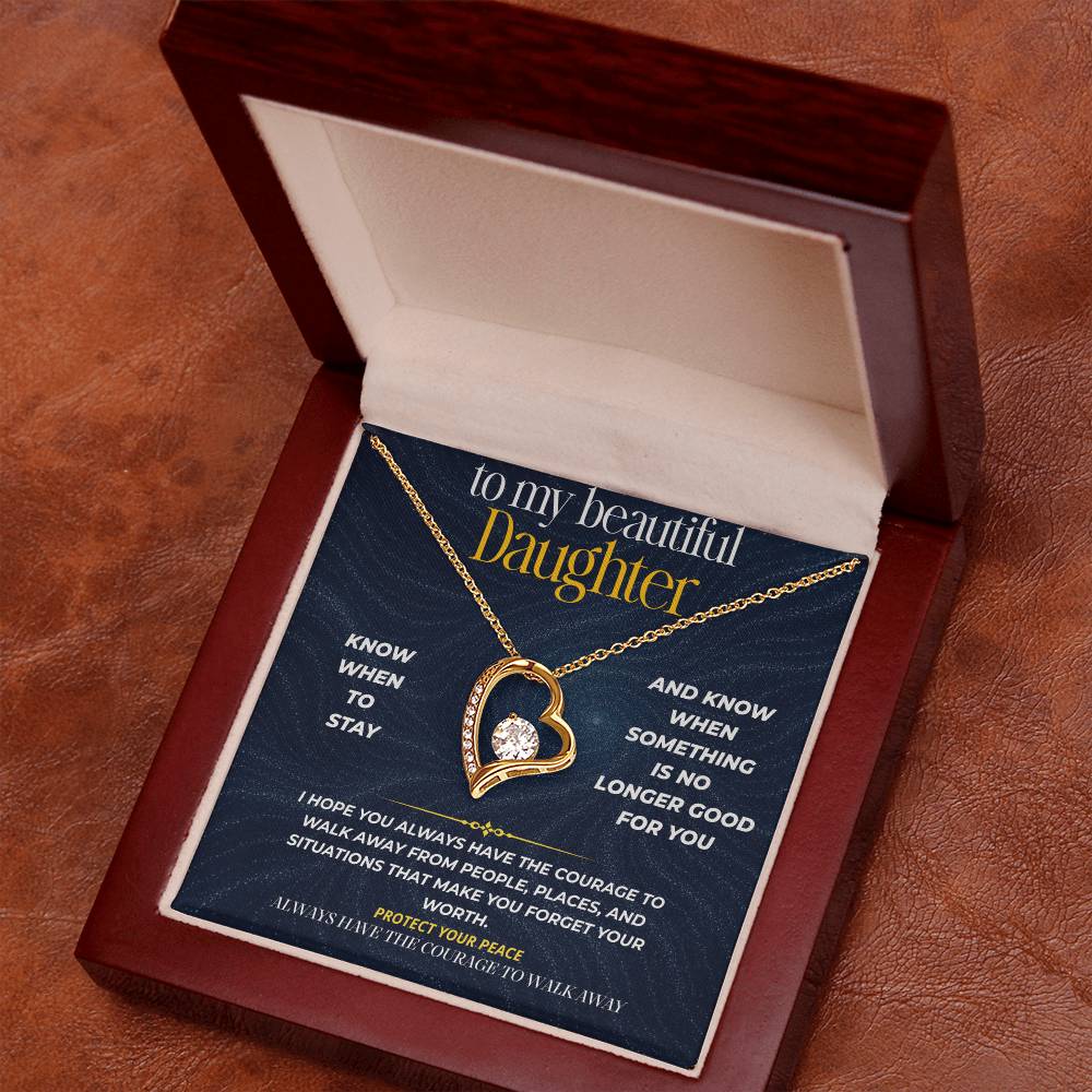 S273 - I Hope You Always Have The Courage To Walk Away – Forever Love Necklace From Dad
