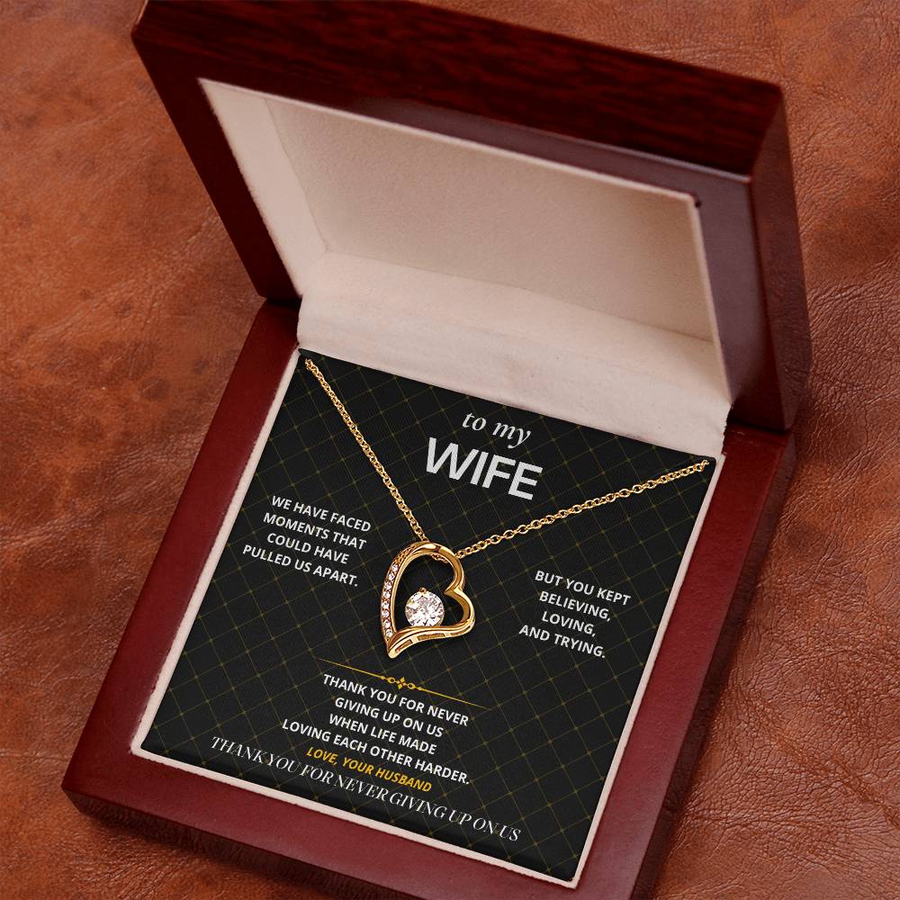 S60 - Thank You For Never Giving Up – Forever Love Necklace From Husband