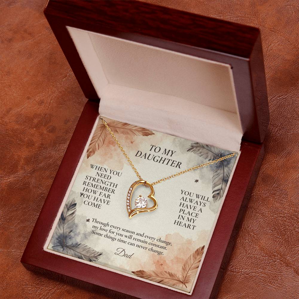 C108 - When You Need Strength Remember You Come From A Love That Never Gives Up On You - Forever Love Necklace
