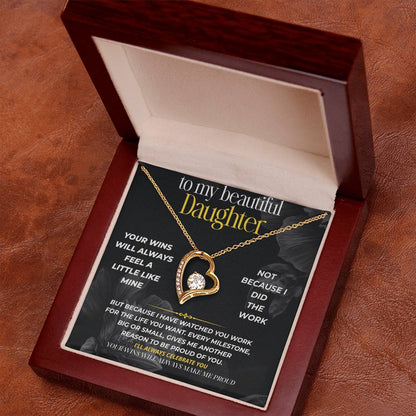 S290 - I’ll Always Be Here To Celebrate Your Wins – Forever Love Necklace From Dad