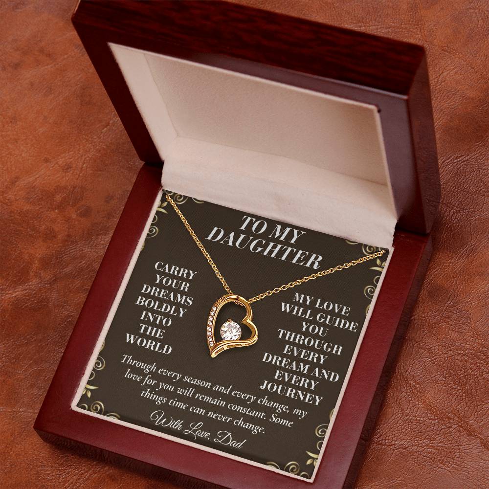 C193 - Wherever Tomorrow Leads You Remember You Have Already Made Your Dad Incredibly Proud - Forever Love Necklace