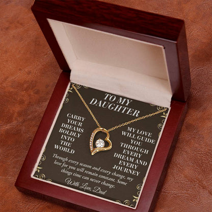 C193 - Wherever Tomorrow Leads You Remember You Have Already Made Your Dad Incredibly Proud - Forever Love Necklace